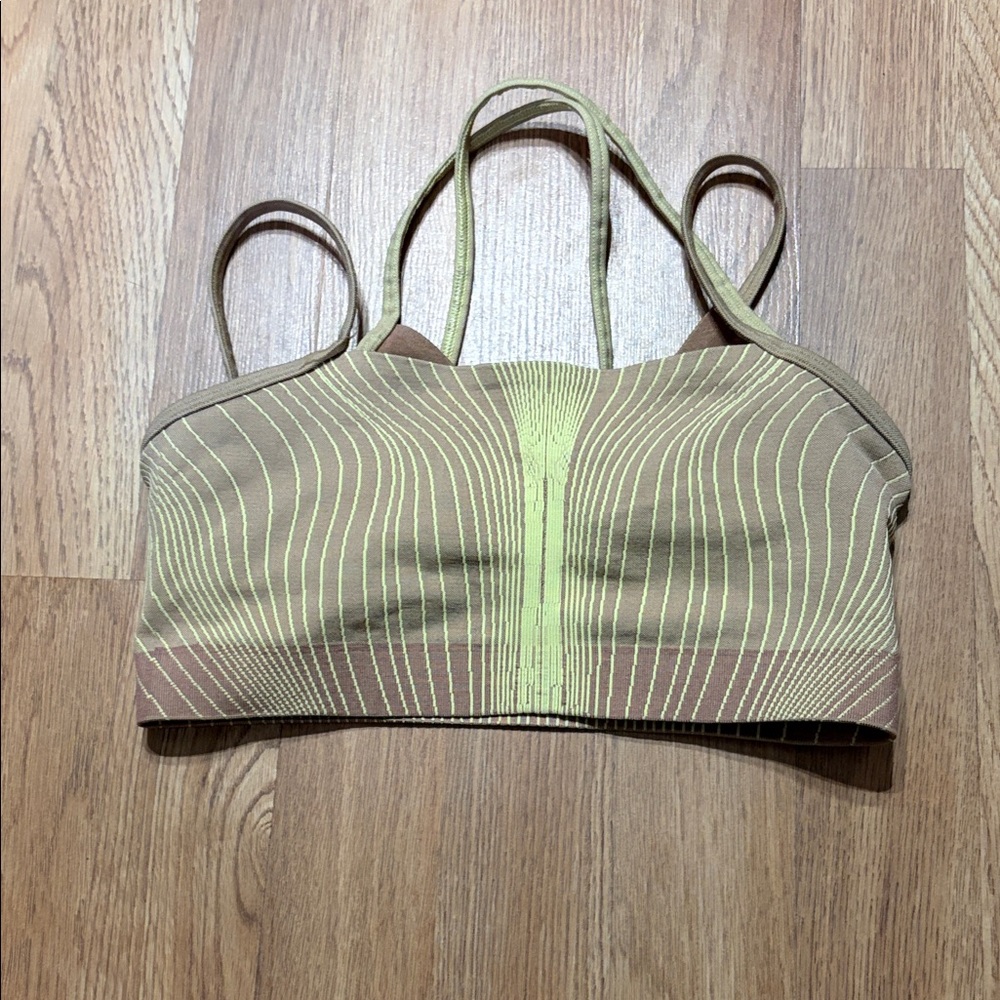 Nike Olive and Brown Sports Bra
